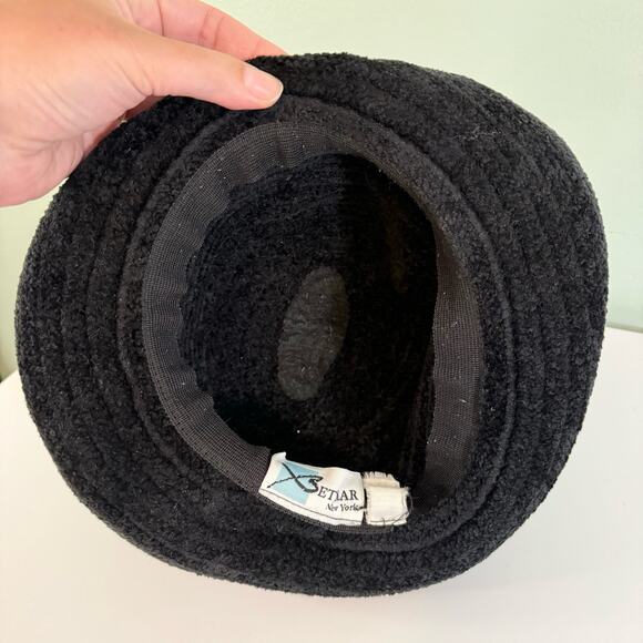 Vintage BETMAR New York Bucket Hat Womens Black 21\